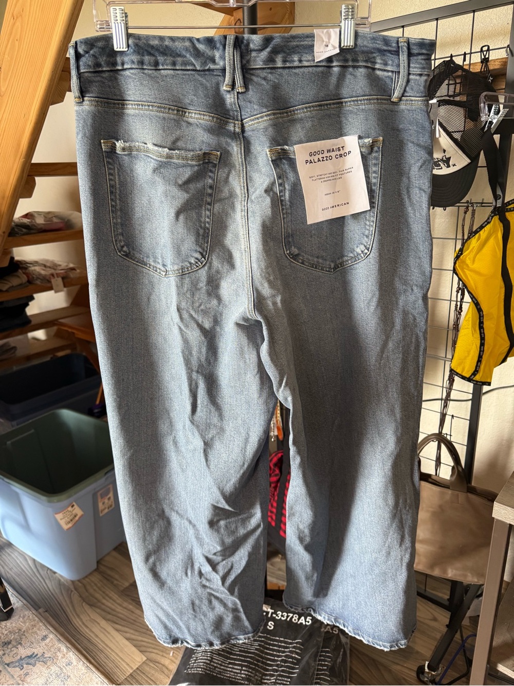 Good American Light Wash High-Rise Wide Leg Jeans - Picture 2 of 5